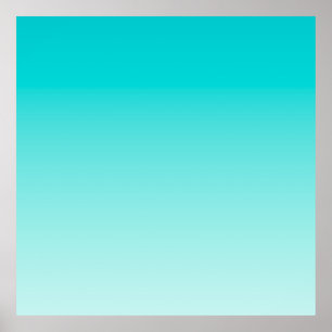 Affiche gradient aqueux turquoise