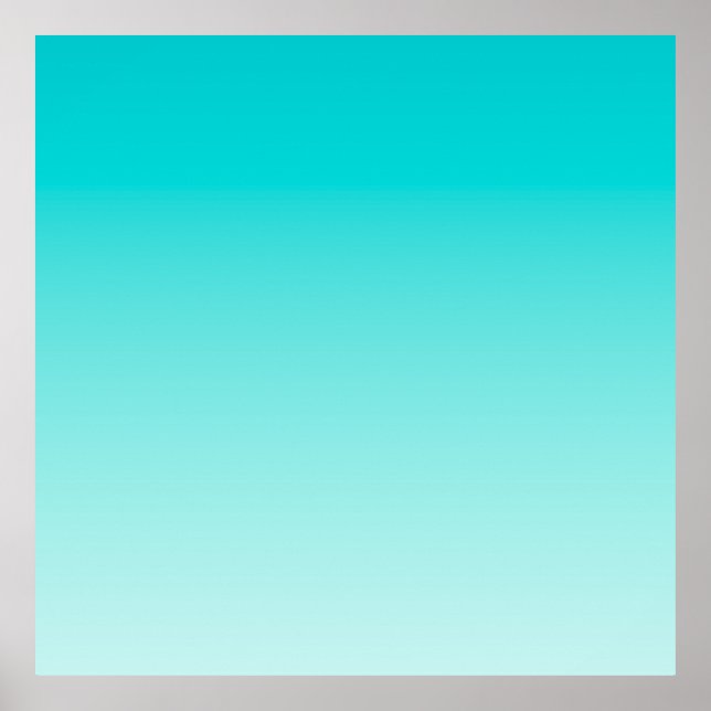 Affiche gradient aqueux turquoise (Devant)