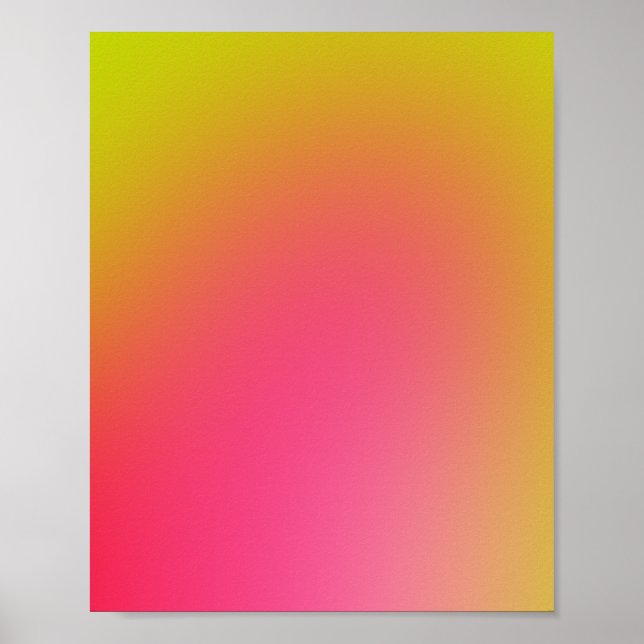 Affiche Gradient clair rose jaune (Devant)