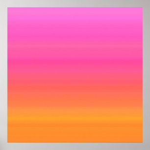 Affiche Gradient de coucher du soleil de framboise -