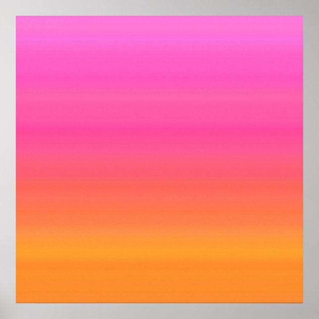 Affiche Gradient du coucher de soleil de framboise - rose  (Devant)