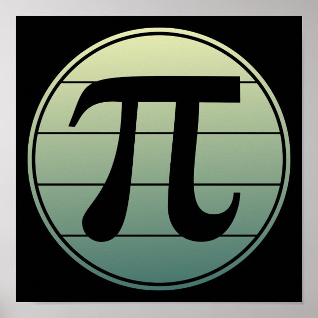Affiche Gradient | Happy Pi Day Math (Devant)