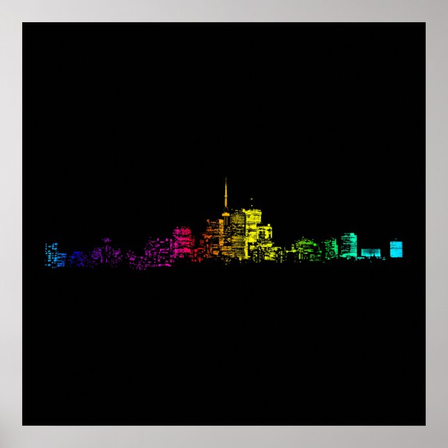 Affiche Gradient Skyline de Toronto (Devant)