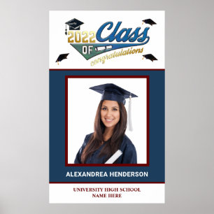 Affiche Graduate Graduation Class Photo Félicitations