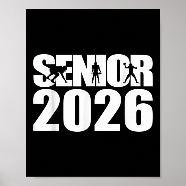 Affiche Graduate Senior Cl De 2026 Graduation American Foo (Devant)