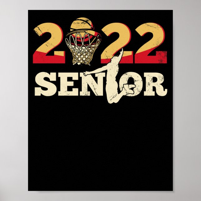 Affiche Graduate Senior Class 2022 Graduation Basketball (Devant)