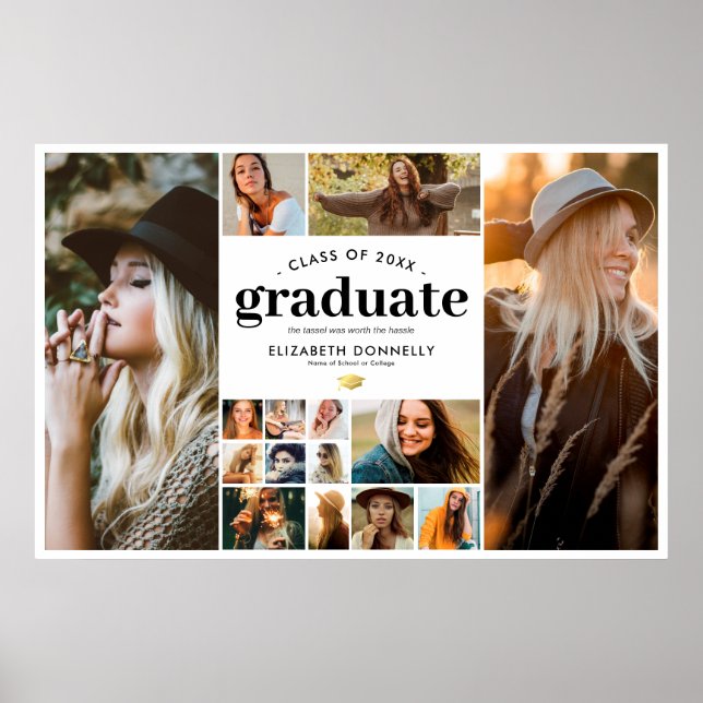 Affiche Graduation 15 Photo Collage (Devant)