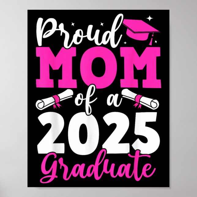 Affiche Graduation 2025 Fier Maman D'Un Diplômé Mothe 2025 (Devant)