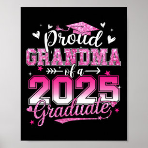 Affiche Graduation 2025 Fière Grand-Mère De 2025 Graduate
