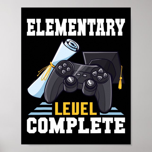 Affiche Graduation 2025 Niveau élémentaire Complet Rétro G (Devant)