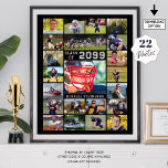 Affiche Graduation 22 Classe photo Année Couleurs personna<br><div class="desc">Célébrez votre diplômé avec un imprimé d'affiche de mémoire photo couleur personnalisé lors de leur remise de diplômes, soirée senior ou comme gardien commémoratif en utilisant ce modèle de collage photo facile à télécharger avec 22 images rectangle dans votre choix de couleurs. OPTIONS : L'échantillon est présenté dans une taille...</div>