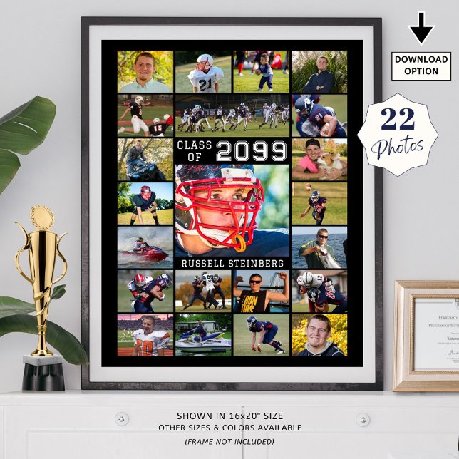 Affiche Graduation 22 Classe photo Année Couleurs personna (Créateur téléchargé)
