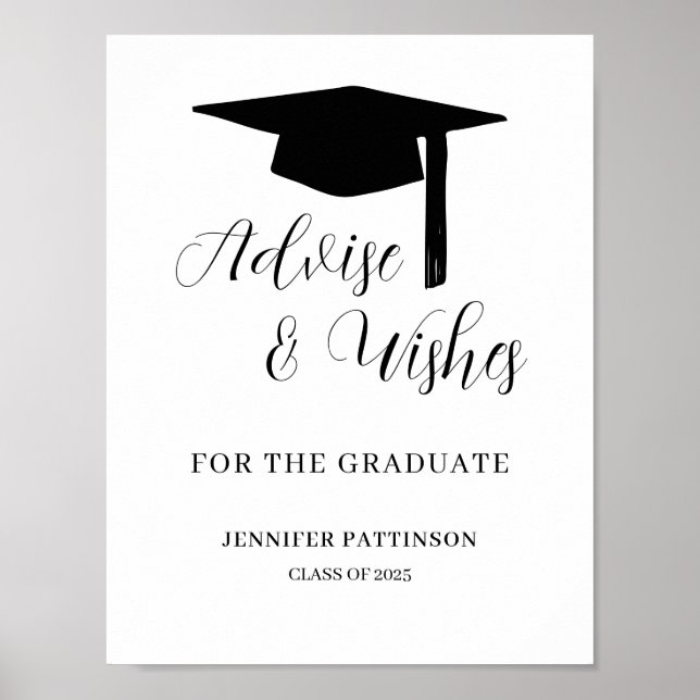 Affiche Graduation Advise & Wishes Graduate (Devant)