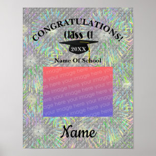 Affiche Graduation Cap And Tassel Personalized Photo 