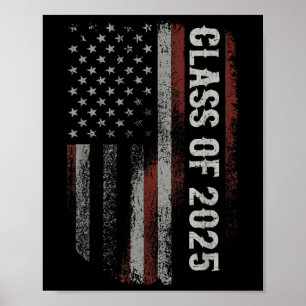 Affiche Graduation Cl De 2025 Senior Patriotic Usa America