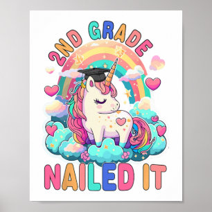 Affiche Graduation Clôturé It Graduation Girl Unicorn Grad