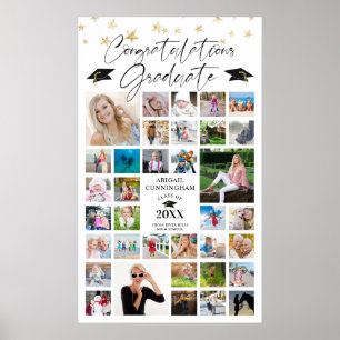Affiche Graduation Congrats Grad 35e année Photo Collage S