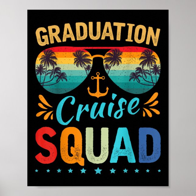 Affiche Graduation Cruise Squad 2025 Funny Cruising Gradua (Devant)