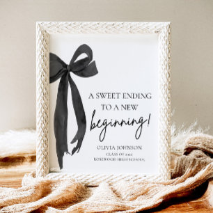 Affiche Graduation De Bow Une Douce Se Terminant Par Un No