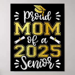 Affiche Graduation Fier Maman D'Une Chemise Senior 2025