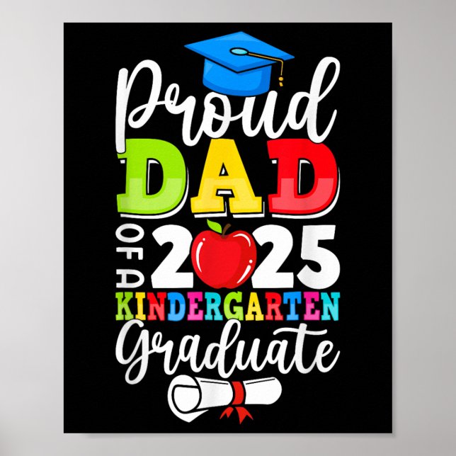 Affiche Graduation Fier Papa De Cl De 2025 Gardergarten Gr (Devant)