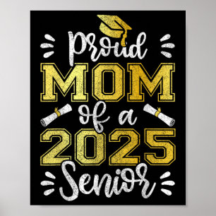 Affiche Graduation Fière Maman D'Une Chemise Senior 2025, 