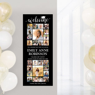 Affiche Graduation imprimable Accueil Photo Collage noir