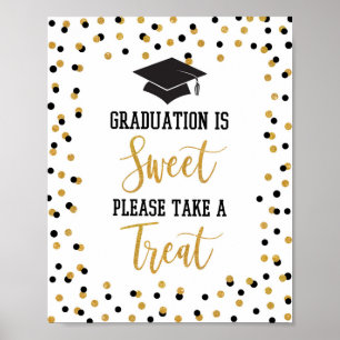 Affiche Graduation is Sweet Please Take a Treat Sign