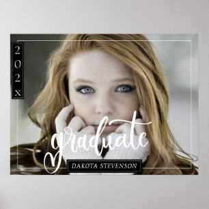 Affiche Graduation minimale en noir et blanc