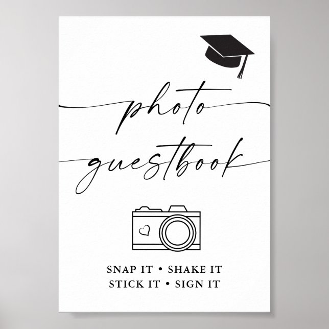 Affiche Graduation party photo guestbook snap it, sign it  (Devant)