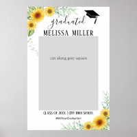 Graduation Party Sunflowers Photo Booth Frame