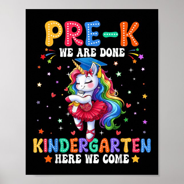 Affiche Graduation préscolaire 2025 Pre-k Graduate Girls U (Devant)