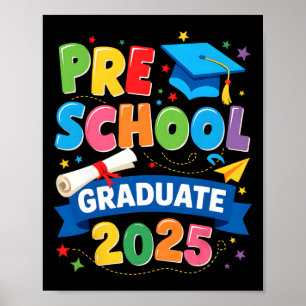 Affiche Graduation préscolaire 2025 Pré-k Graduate Kids Bo
