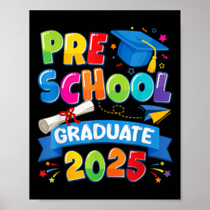 Affiche Graduation préscolaire 2025 Pré-k Graduate Kids Bo