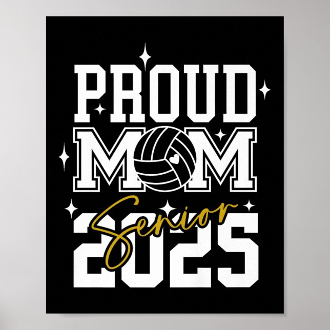 Affiche Graduation secondaire 2025 Volleyball Maman Lycée (Devant)