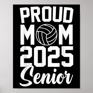 Affiche Graduation secondaire 2025 Volleyball Maman Lycée