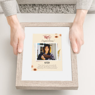 Affiche Graduation Vintage Brown simple