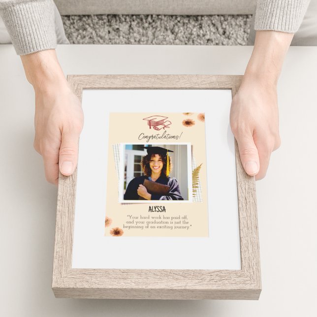 Affiche Graduation Vintage Brown simple (Créateur téléchargé)