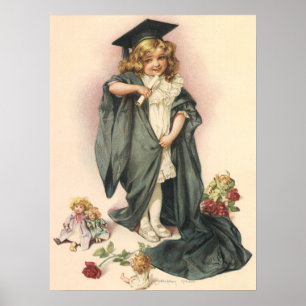 Affiche Graduation vintage, Félicitations diplômés!