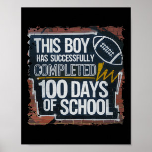 Affiche Graffiti 100th Day Funny Outfit terminé 100 jours