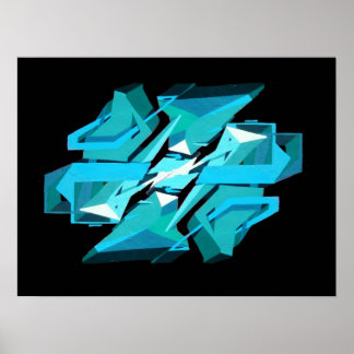 Affiche Graffiti 3D