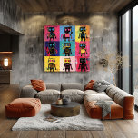 Affiche Graffiti Abstrait Robot Grille d'art Couleurs en g<br><div class="desc">Cette collection animée de personnages robotisés abstraits apporte une touche urbaine et moderne aux conceptions futuristes. Chaque robot est représenté dans une combinaison unique de couleurs vibrantes et d’un pinceau expressif, mêlant l’énergie brute du graffiti à l’esprit ludique du pop art. Les figures et les compositions dynamiques créent un visuel...</div>
