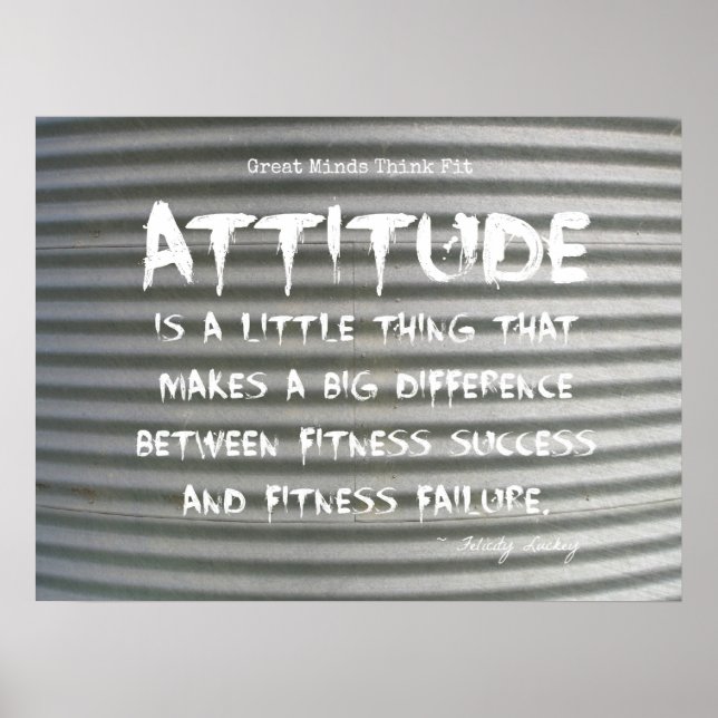 Affiche Graffiti blanc sur l'affiche de fitness en fer ond (Devant)