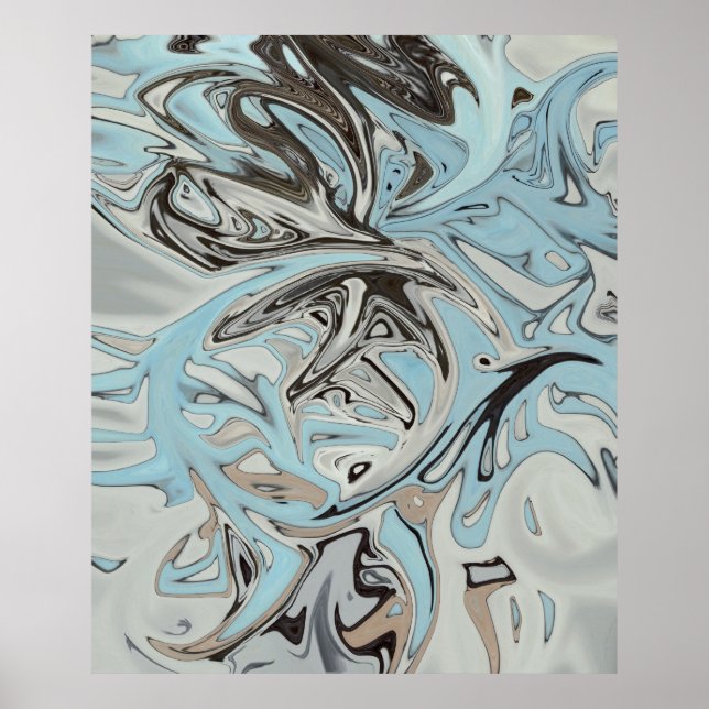 Affiche graffiti bleu (Devant)