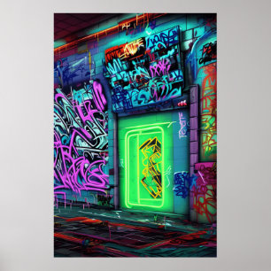 Affiche Graffiti coloré Street Art - Le cadeau parfait pou