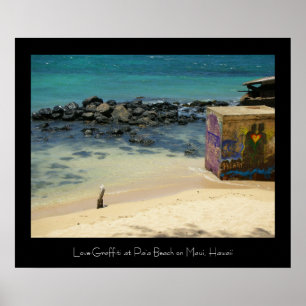 Affiche Graffiti d'amour à Paia Beach, Maui