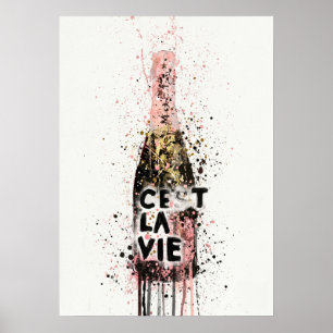 Affiche Graffiti de champagne 