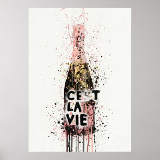 Affiche Graffiti de champagne 