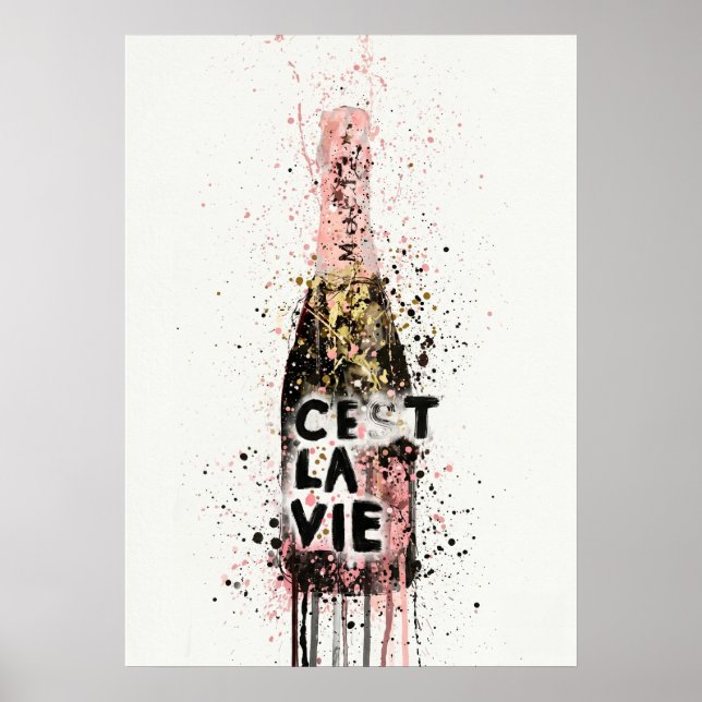 Affiche Graffiti de champagne  (Devant)