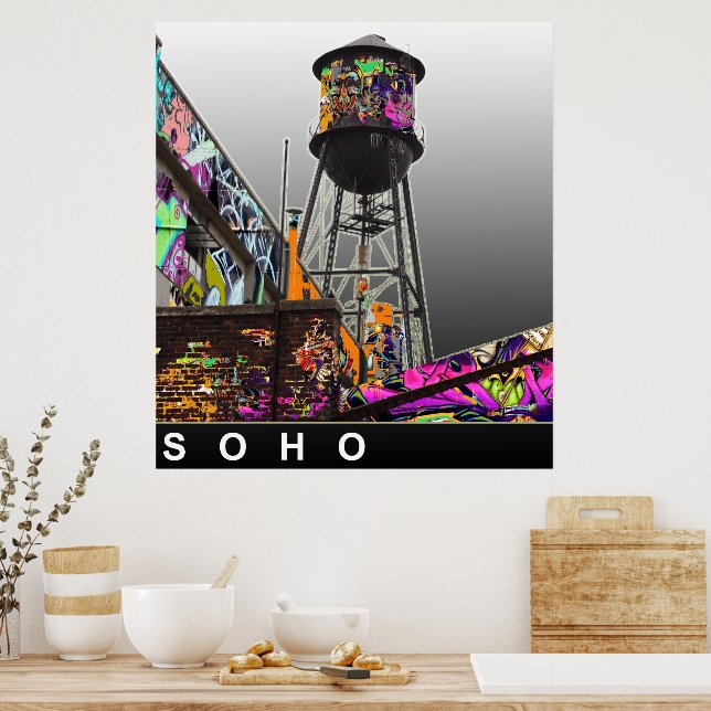 Affiche Graffiti de New York (Cuisine)